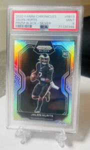 2020 Jalen Hurts Prizm Black Silver RC Rookie PSA 9 Mint Eagles SP - Picture 1 of 2