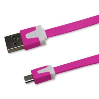 Cable cargador MICRO USB de fideos planos NTJ para teléfonos inteligentes SAMSUNG S7 NOKIA LG HTC Foto 1 de 4