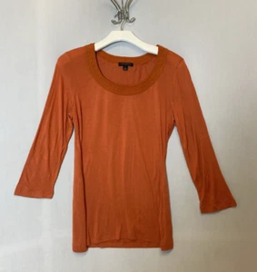 Banana Republic Top Damen Medium Orange Langarm - Bild 1 von 12