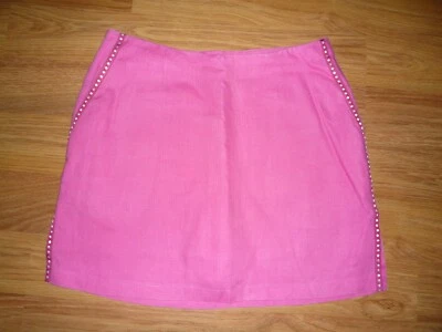 Pantalón corto deportivo de lino rosa Golftini talla 6 Foto 1 de 4