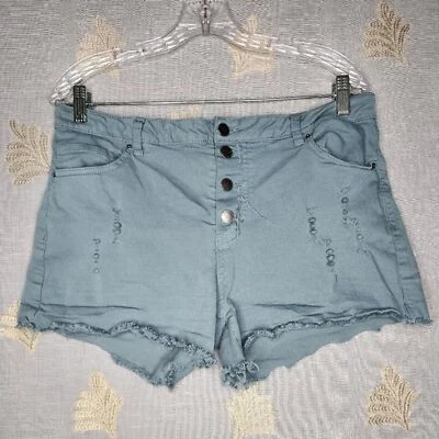 Angel Kiss Shorts. Button fly. Green. Size 15/32 - Image 1 of 4