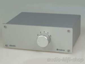DODOCUS UBox6C Umschalter 6-fach Audio-NF Umschaltbox in Alu Natur / silber NEU