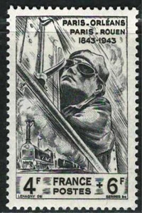 FRANCE 1944 Very Fine Semi-Postal Mint Hinged Stamp Scott # 178 CV 2.10 $ - Picture 1 of 2