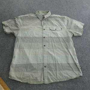 Howler Bros Hemd Herren Large grün grau gestreift Kurzarm Knopfleiste Baumwolle - Bild 1 von 16