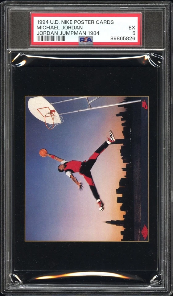 1994 Upper Deck 耐克海报卡迈克尔·乔丹 Jumpman 84 PSA 5 — 第 1/3 张图片