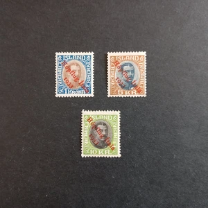 ISLANDA 1933/ POSTA AEREA - CROCIERA BALBO , SERIE DI 3 VAL. LING. MH* C/CERTIF. - Imagen 1 de 3