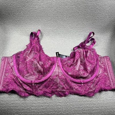 Sujetador Bralette con Aros de Encaje Torrid Dot para Mujer Talla 2X Longline de Encaje Púrpura NUEVO Foto 1 de 4