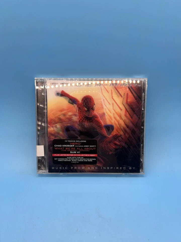 Spider-Man CD Soundtrack 2002 Hero Sum 41 3D Insert Rock Movie Music Album Foto 1 de 3