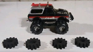 RAR Vintage Schaper STOMPER FORD 4X4 BRONCO + SURFBRETT schwarz 80er Spielzeug mit Reifen - Bild 1 von 11