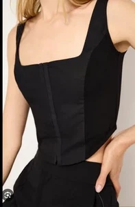 Good American Hook, And Eye Black Corset Top! Small NWT - Picture 1 of 9