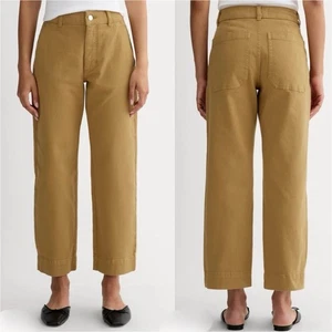 Everlane cropped straight leg twill pant oak brown size 10 - Picture 1 of 6