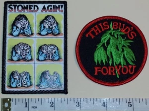 BUDWEISER BEER BREWERY STONED AGIN THIS BUD'S FOR YOU CREST EMBLEM PATCH LOT - Picture 1 of 1