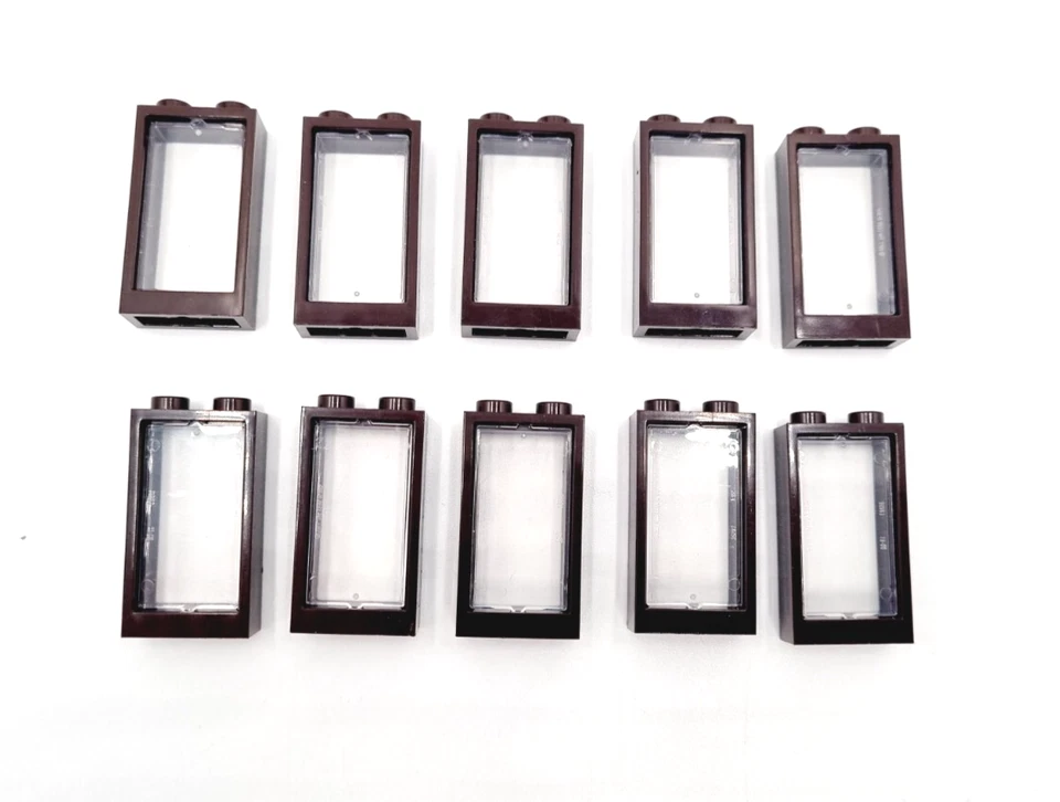 Lego Fenster 1x2x3 Scheibe 60593 10 STK Dunkel Braun Haus City MOC - Bild 1 von 1