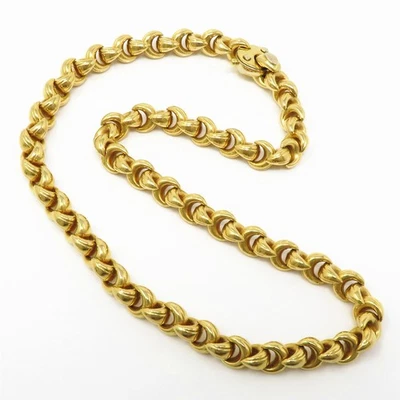 Collar de cadena NYJEWEL Wempe oro 9 mm ancho 17" Foto 1 de 4