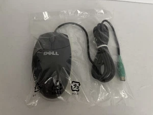 NEW DELL Black PS/2 Scroll Wheel Wired Ball Mouse Sealed In Original Packaging - Picture 1 of 2