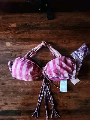 PILYQ Bohemian Rhapsody Borlas Bandeau Bikini Top Mediano Traje de Baño Traje de Baño  Foto 1 de 4