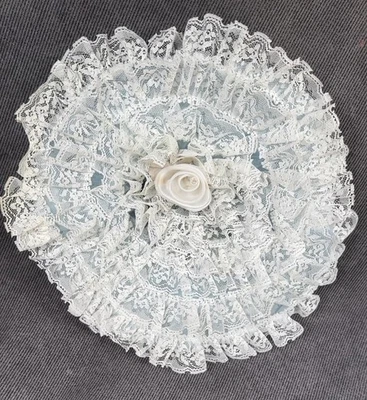 Antigua gorra de cama gorra de encaje para mujer vintage casa nupcial Foto 1 de 4