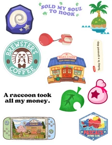 Animal Crossing Video Games Stickers Pack - Picture 1 of 1