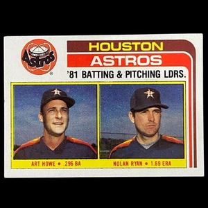 1982 Topps #66 Art Howe/Nolan Ryan Leaders TL Checklist HOUSTON ASTROS -- NM - Picture 1 of 2