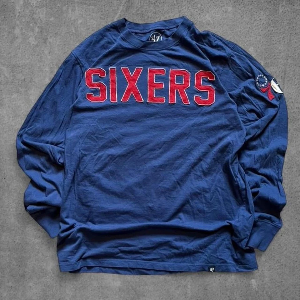 Vintage Mens NBA Sixers Long Sleeve Tee SZ M - Image 1 of 4