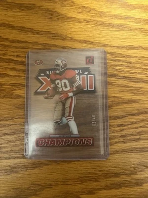 Panini Clearly Donruss Jerry Rice Champions 2022 rojo #49/49 49ers Foto 1 de 2