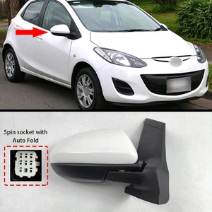 Right Door Mirror Assembly Electric Power Auto Folding For Mazda 2 DE 2007-2015 - Bild 1 von 14