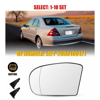 Espejo retrovisor de vidrio LH para Mercedes-Benz Clase C Clase E W203 W211 AMG EE. UU. 1-10x Foto 1 de 4