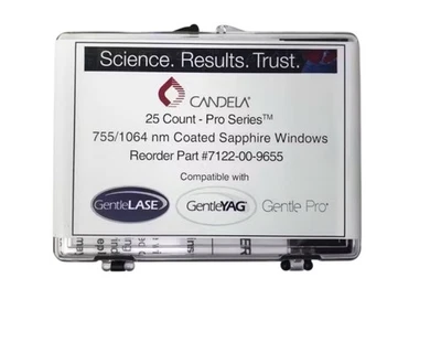 Candela pro series 755/1064 nm sapphire windows, Gpro 25 pk, 7122-00-9655 - Image 1 of 4