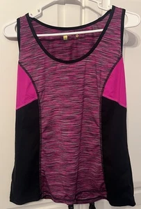 Xersion Damen Größe Large Activewear Trainingstanktop Hot Pink & Schwarz - Bild 1 von 3
