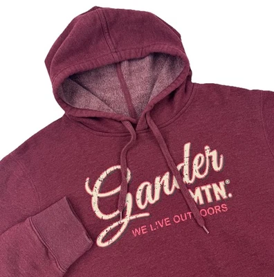Gander Mountain Sudadera con Capucha Mujer Grande Granate We Live Outdoors Pullover Sudadera Foto 1 de 4