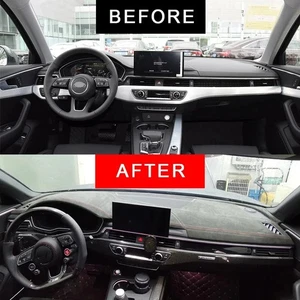 Custom Alcantara Car Dashboard Cover Wrap for Audi A4L RS4 A5 2017-2021 - Bild 1 von 11