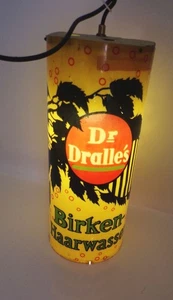 Alte Reklame Leuchte Dr Dralle Birkenhaarwasser Frisör Kosmetik Drogerie - Bild 1 von 11