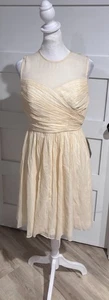 J Crew SL Damas’s MIDI con Red Transparente y Top Cruzado Cris con Fruncido Precio de venta sugerido por el fabricante $ 295 SEDA - Imagen 1 de 13