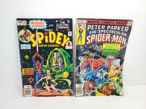 Peter Parker The Spectacular Spider Man #15 de febrero de 1977 y Spidey Super Stories #31 - Imagen 1 de 3