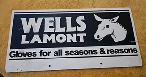 WELLS LAMONT Sign GLOVES Advertising Composite 12"x 24" Vintage - Picture 1 of 7