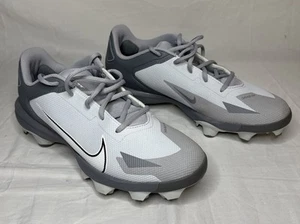 Nike Force Trout 8 Pro Baseball Cleats MCS Men’s Sz 10 Gray White Very Good Cond - Picture 1 of 13