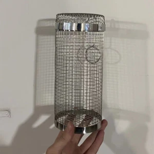 Rolling Grilling Basket Metal BBQ Barbecue Basket Net Portable Outdoor Camping B - Picture 1 of 15