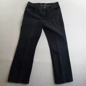 Code Bleu Jeans Womens 14 Black Denim 5 Pocket 36x31 Hem Professionally Altered - Picture 1 of 12