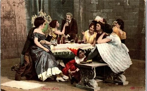 Postal de colección vida escénica actor actriz teatro vodevil payaso fumar  - Imagen 1 de 3