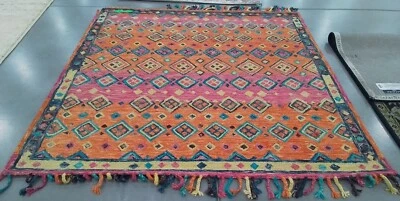 Tapete ORANGE FÚCSIA 7'-0" x 7'-0" costas mancha preço reduzido 1172769214 APN138A-7SQ - Imagem 1 de 4