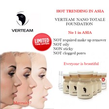 VERTEAM NANO TOTALE FOUNDATION 问叹纳米驻颜粉底(5*5ml/box) Free 1 Cleanser Powder(Ori)