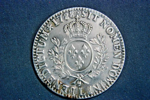 SILBER 835  Sit Nomen Domini Benedictum 1788 MÜNZPLAKETTE Untersetzer MEDAILLE - Bild 1 von 4