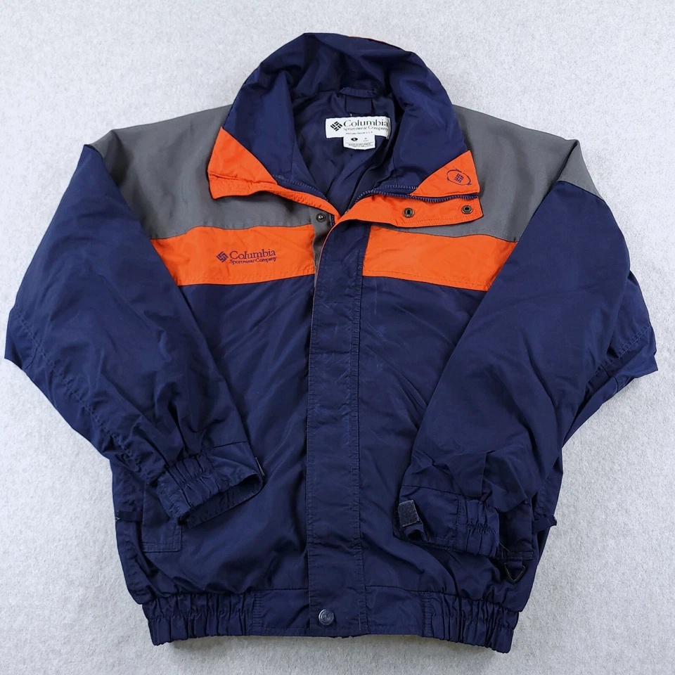 Columbia Jacket Mens Small Blue Orange Interchange Bugaboo Colorblock Nylon Wind - Image 1 of 4