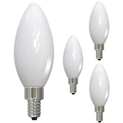 Diodesy 4PK LED Chandelier Milky Light Bulb E12, 3.6W, 40W, 2700K, 300LM, B11 - Image 1 of 4