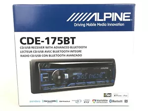 Alpine CDE-175BT, CD estéreo para automóvil de un solo din con Bluetooth, USB y entrada auxiliar - Imagen 1 de 1