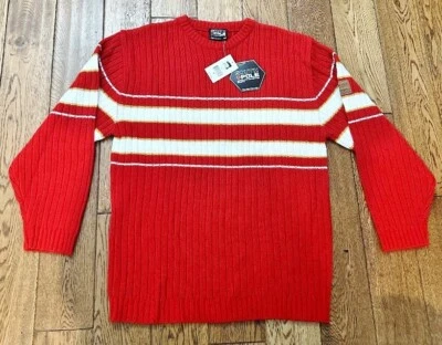 Suéter para mujer South Pole rojo acanalado pesado talla M/L nuevo con etiquetas Foto 1 de 2