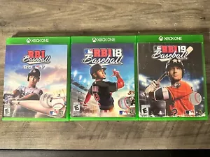 R.B.I. Major League Baseball Xbox One/Series X - 3 Game Lot 2017 2018 2019 - Picture 1 of 3