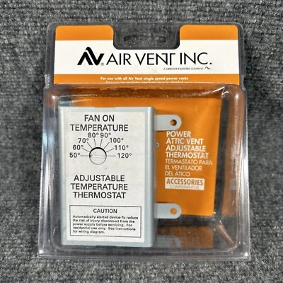 Termostato de temperatura ajustable Air Vent Inc. 58033 Power Attic Vent TCTLTODM Foto 1 de 4