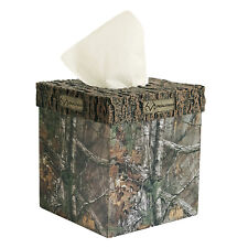 Realtree Xtra Tissue Box Cover Camo Mountain Cabin Licensed Resin Office Bedroom