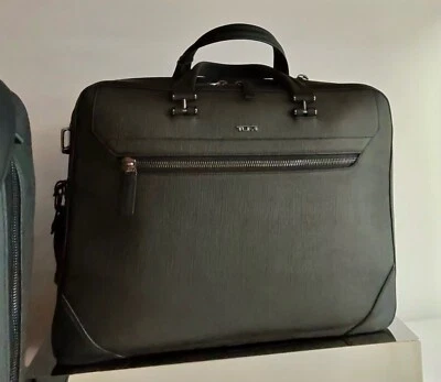 NEW Tumi Ashton COLLINS BRIEF 16.5” Laptop Briefcase - GREY Coated Canvas - Image 1 of 4